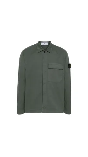 10710 Supima Cotton Twill Overshirt - Army Green