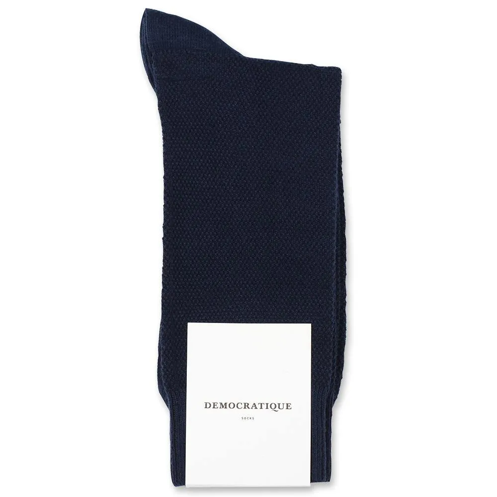 12 pack (pay for 10) of navy pique socks