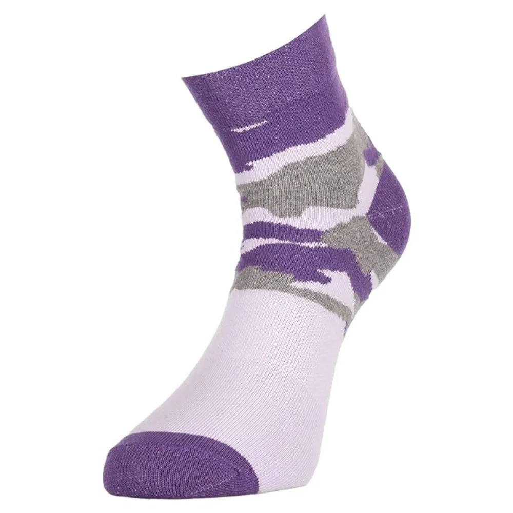 Adidas Women's Flat Knit Ankle Socks (Purple Tint/Yellow Tint/White)