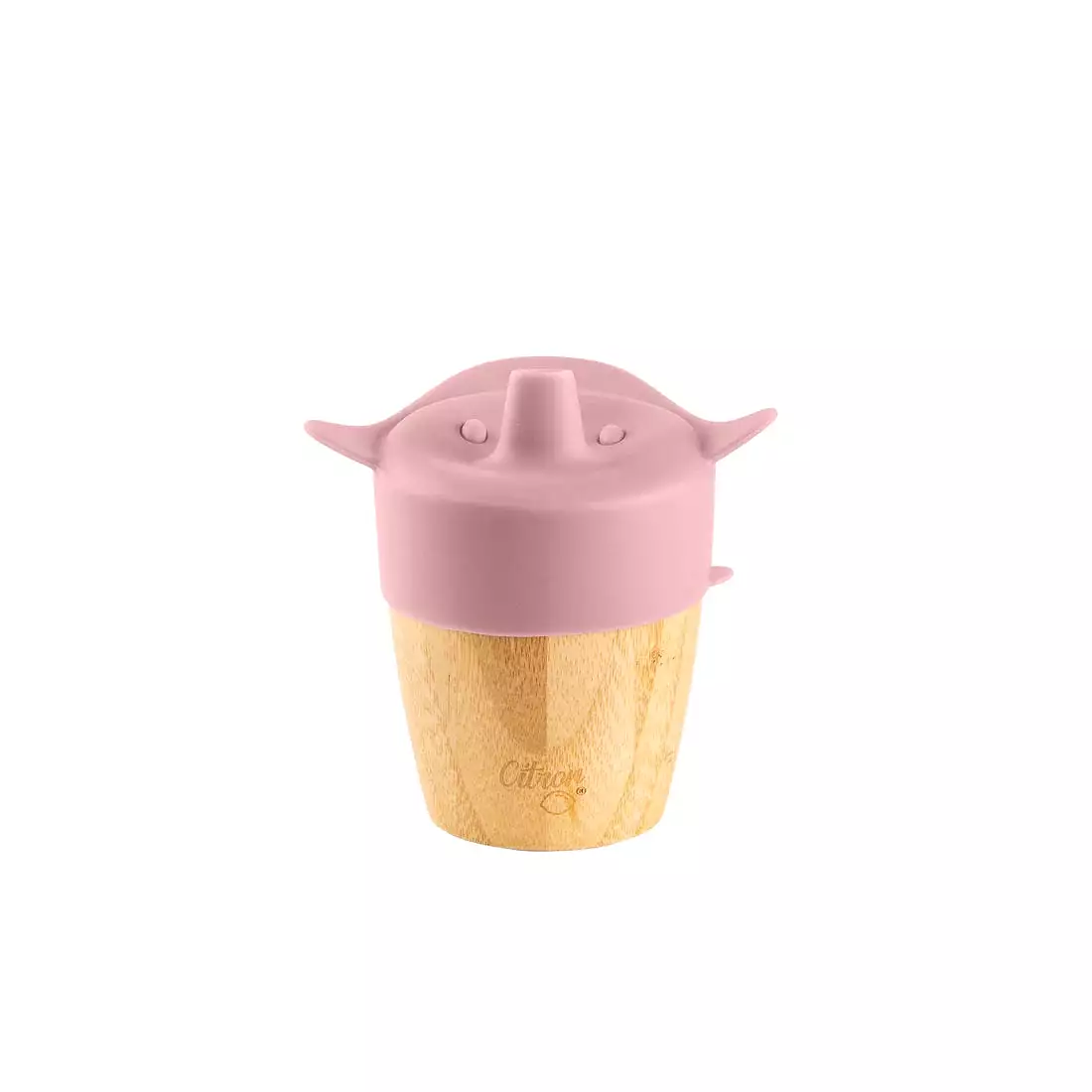 Bamboo Cup with lid and straw - Blush Pink