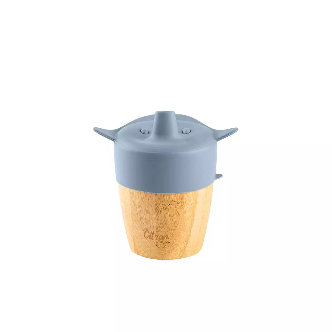 Bamboo Cup with lid and straw - Dusty Blue