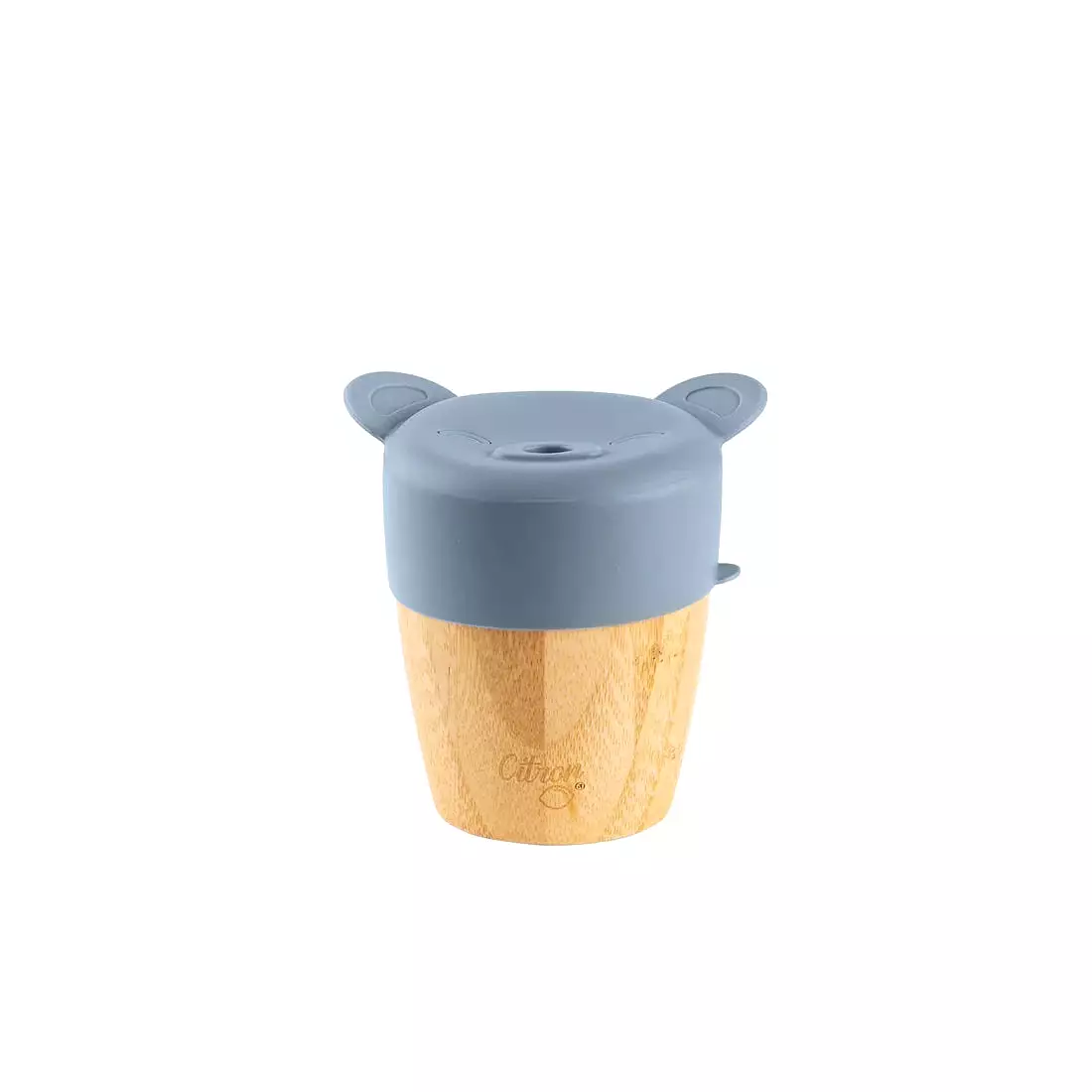 Bamboo Cup with lid and straw - Dusty Blue