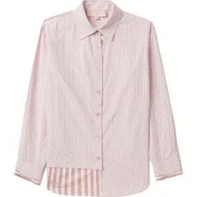 BAPY LAYERS PINK STRIPES SHIRT LADIES