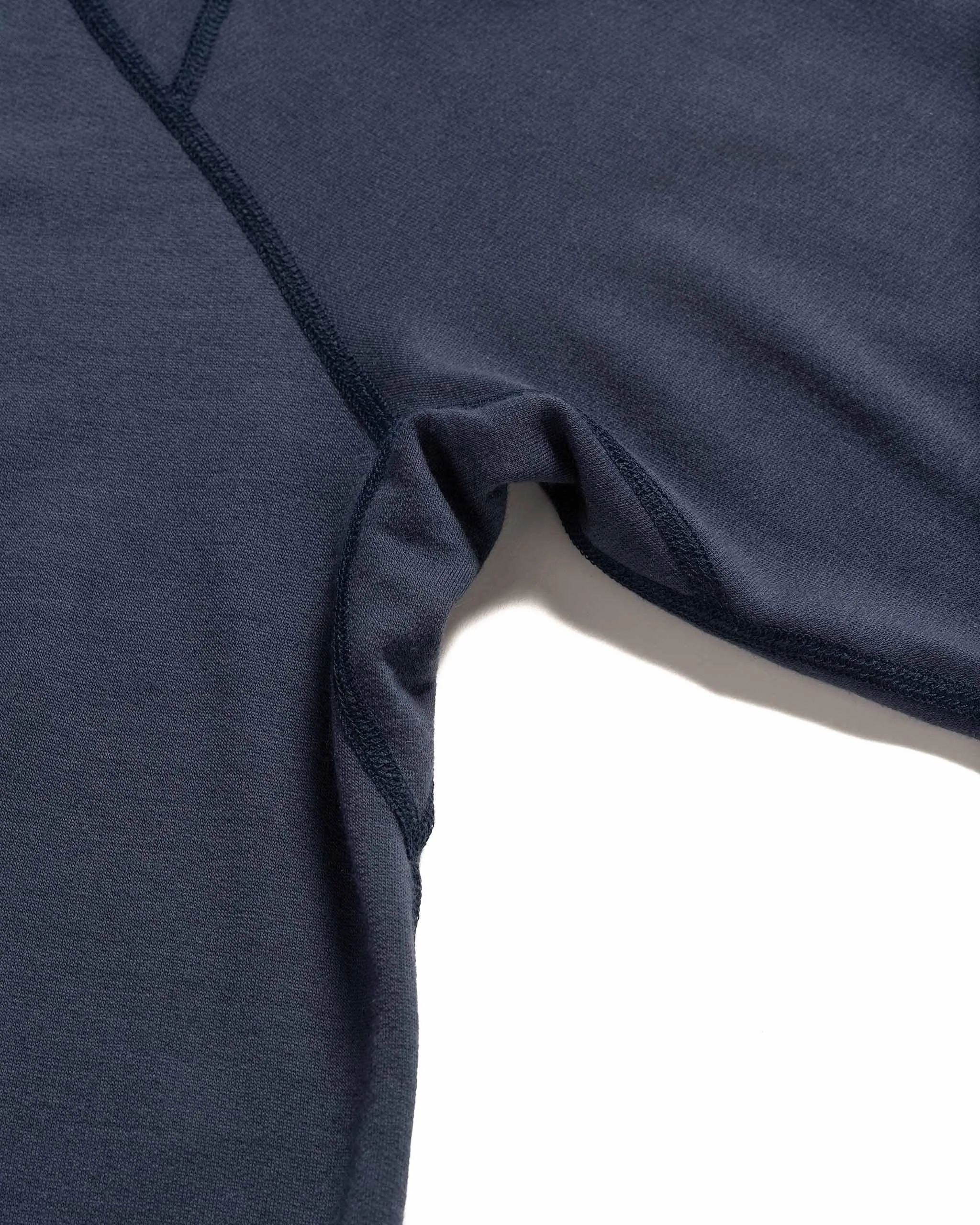 Base Crewneck - Merino Wool Terry Heather Navy