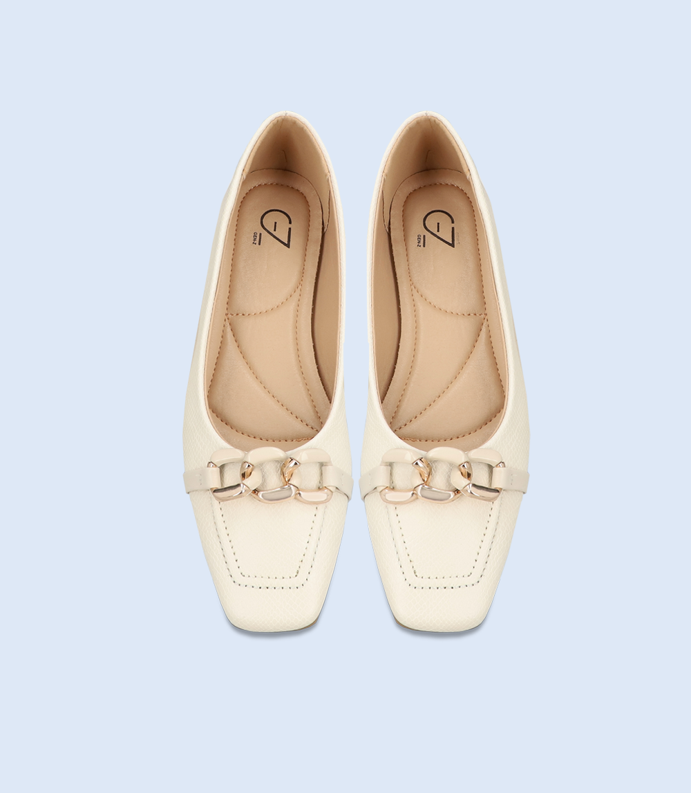 BW8485-OFF WHITE-Women Casual Pumps