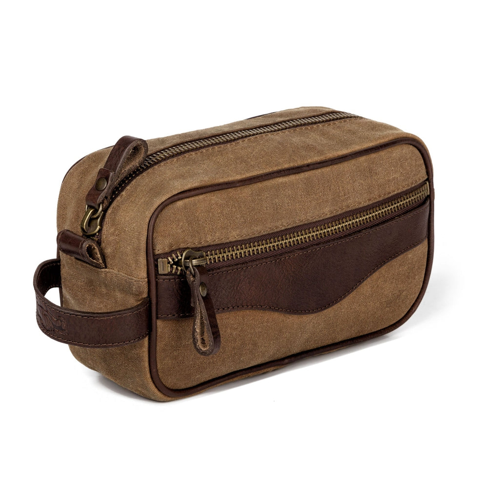 Campaign Waxed Canvas Toiletry Shave Kit