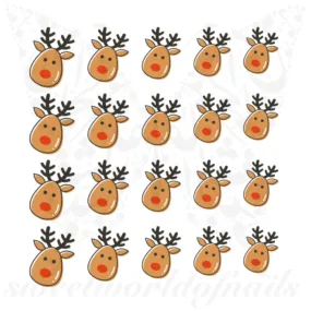 Christmas Nail Art Reindeer Nail Water Decals