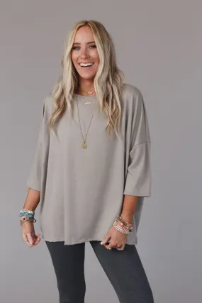 Cozy Cool Oversized Tee - Coco