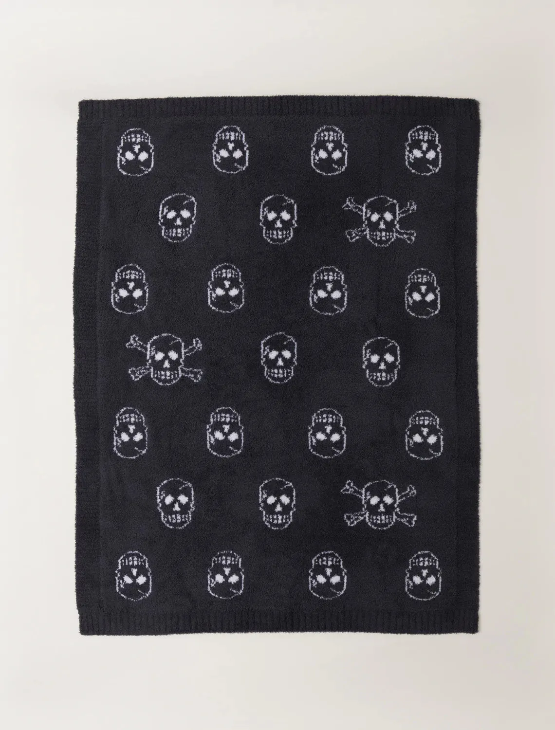 CozyChic Skull Stroller Blanket-Carbon/Almond