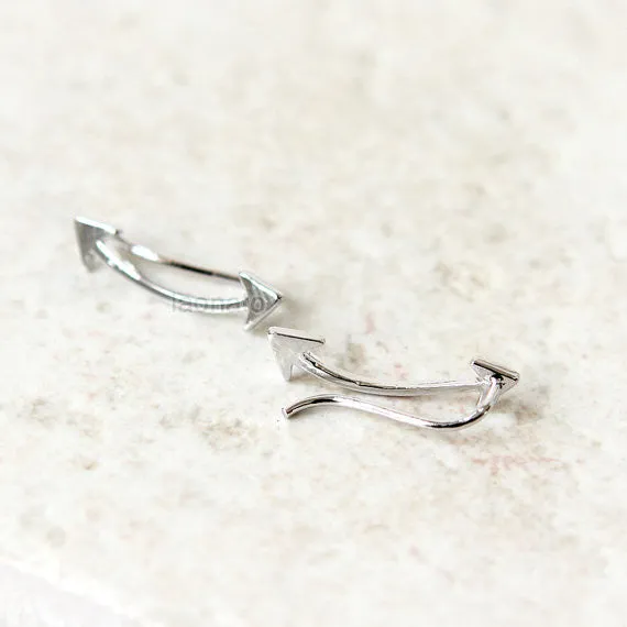 Double Arrows Ear Climber, ear cuff