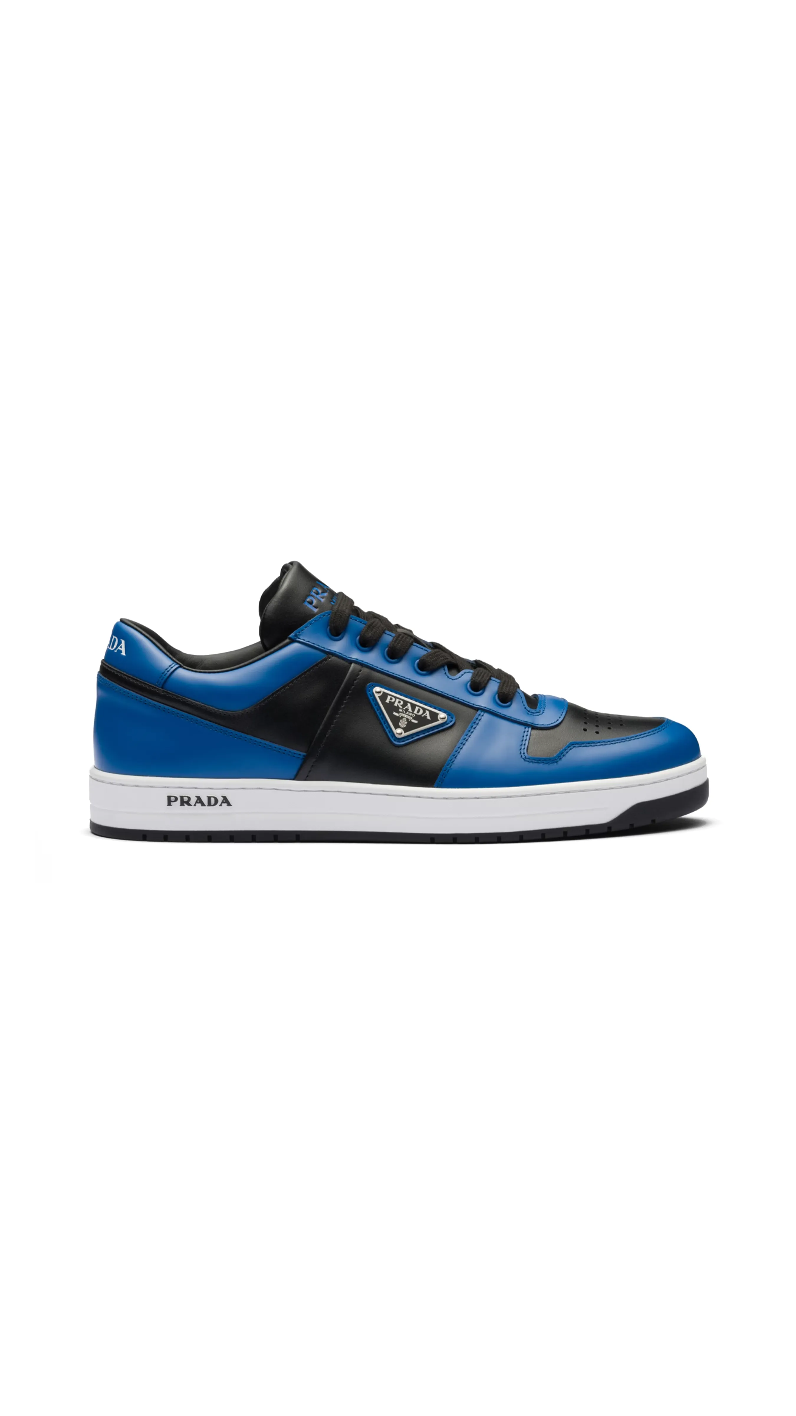 Downtown Leather Sneakers - Black/Cobalt Blue