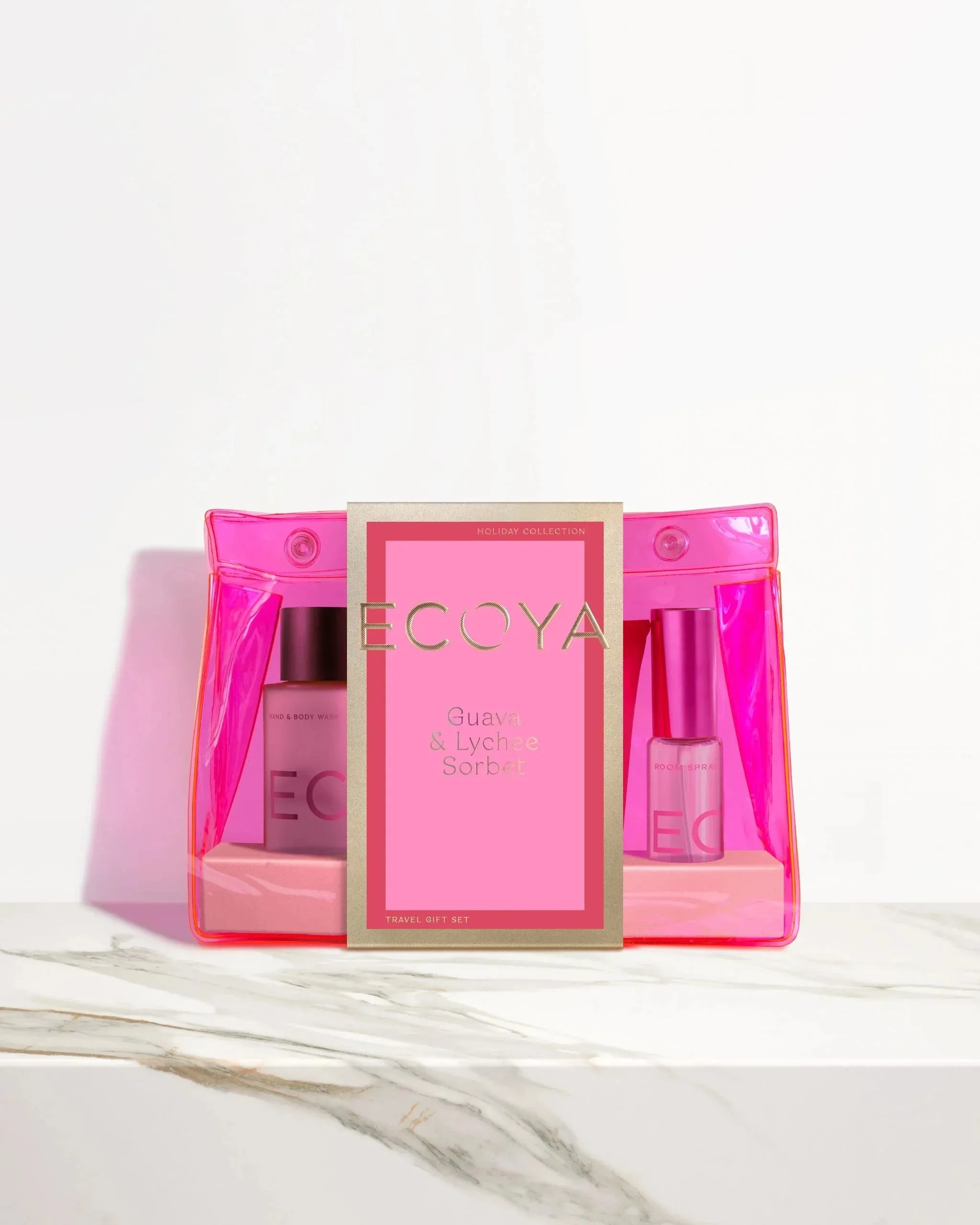 Ecoya Guava & Lychee Sorbet Travel Gift Set