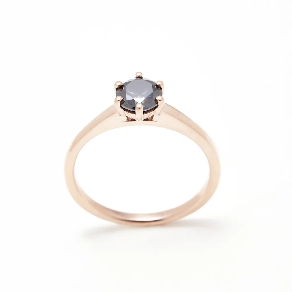 Floating Solitaire Series - Round - Rose Gold - Ready to Ship