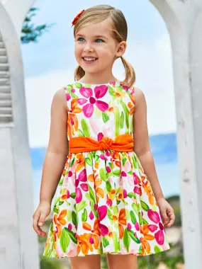 Floral Dress w/ Bow Back - Toddler Girl