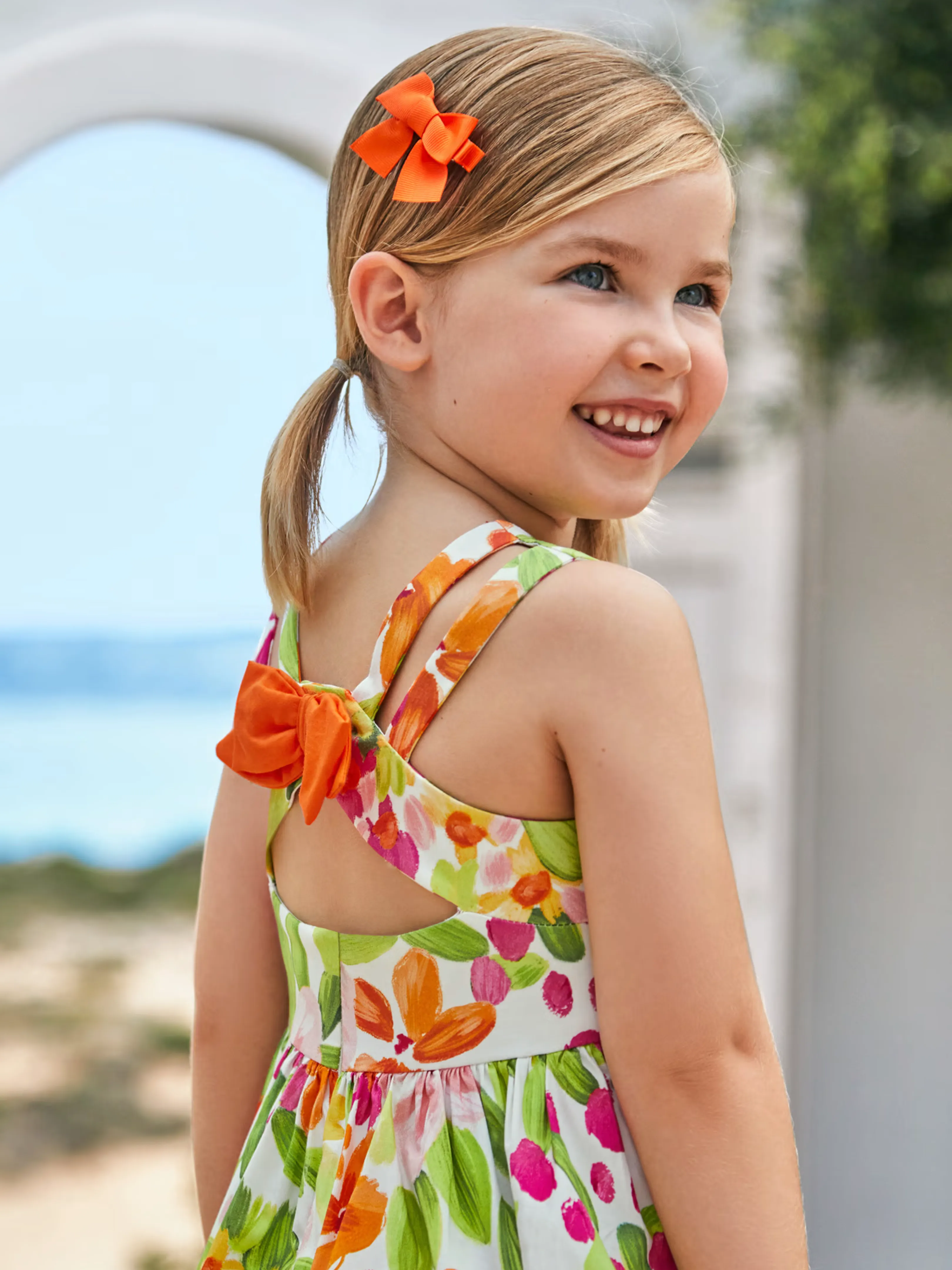 Floral Dress w/ Bow Back - Toddler Girl