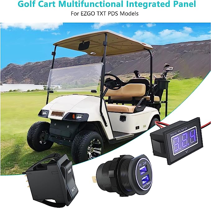 For EZGO Golf Cart Parts USB Charger Equipped with Forward Backward Switch - 10L0L