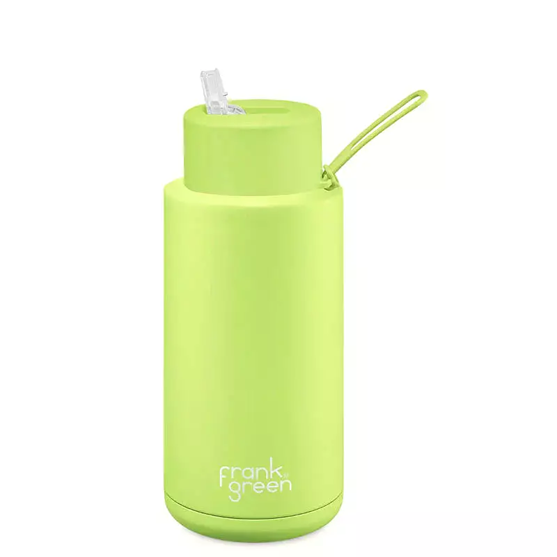 frank green 1L Ceramic Reusable Bottle with Straw Lid 34oz