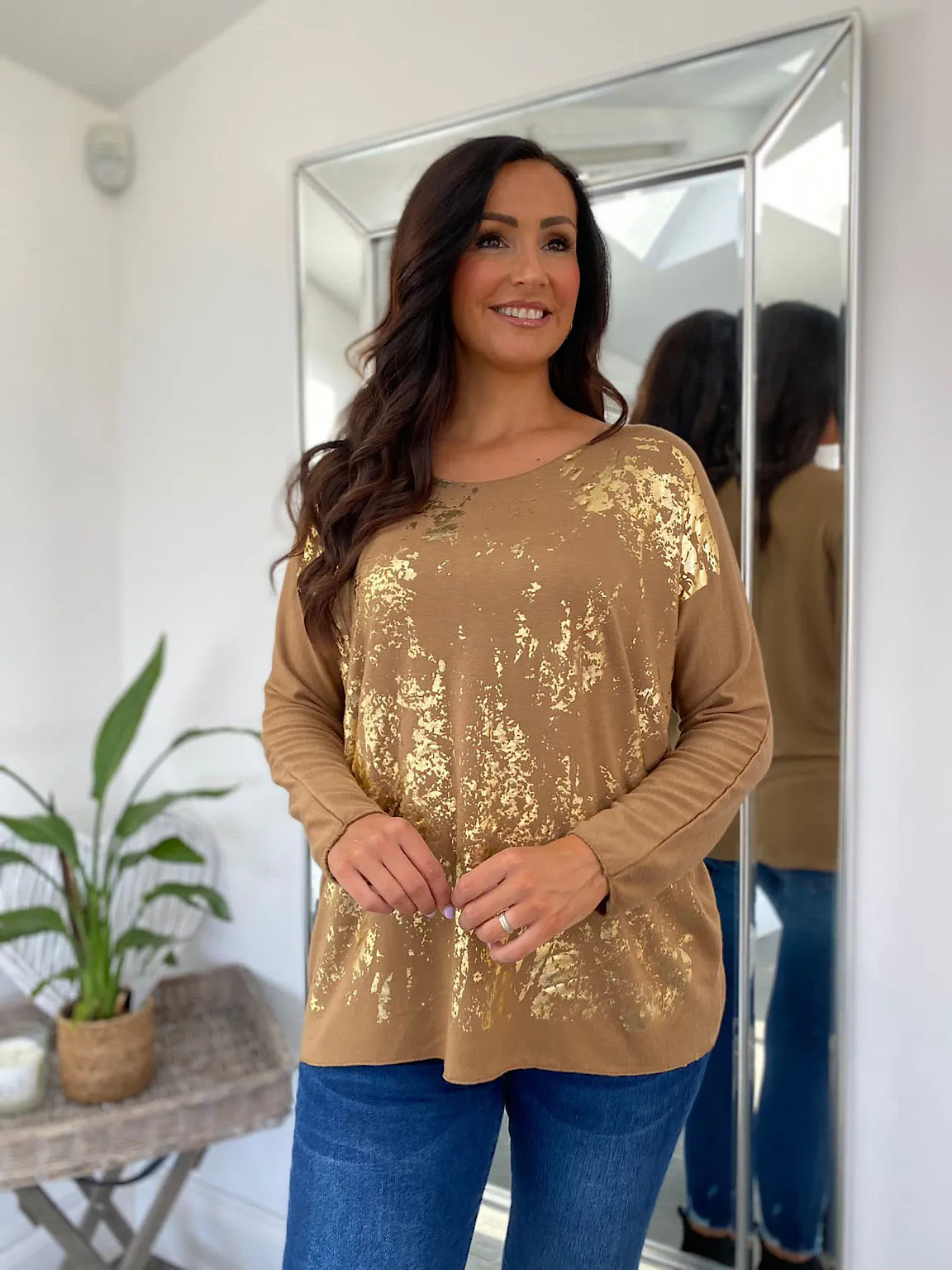 Gold Abstract Knit Ariana