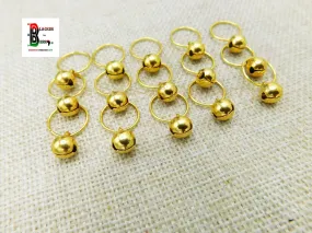 Hair Jewelry Accessories Small Bells Gold Rings Handmade Accessories Set of 15 Black Owned