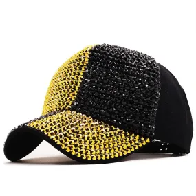 Hip Hop Stylish Unisex Stage Performance Rhinestone Baseball Cap Hat