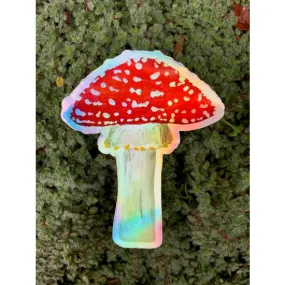 Holographic Mushroom Sticker