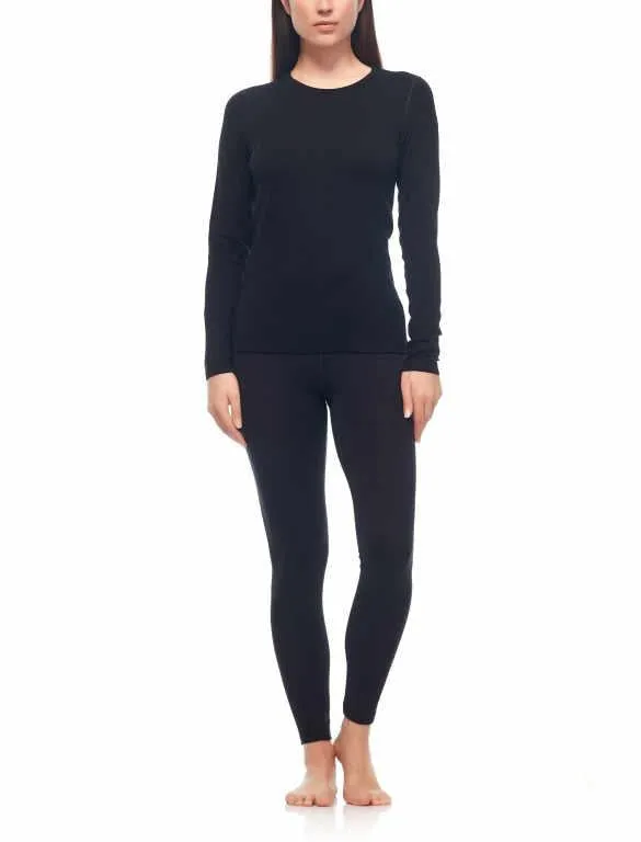 icebreaker Merino Base Layer Women's 260 Tech Top Long Sleeve Crewe - Black