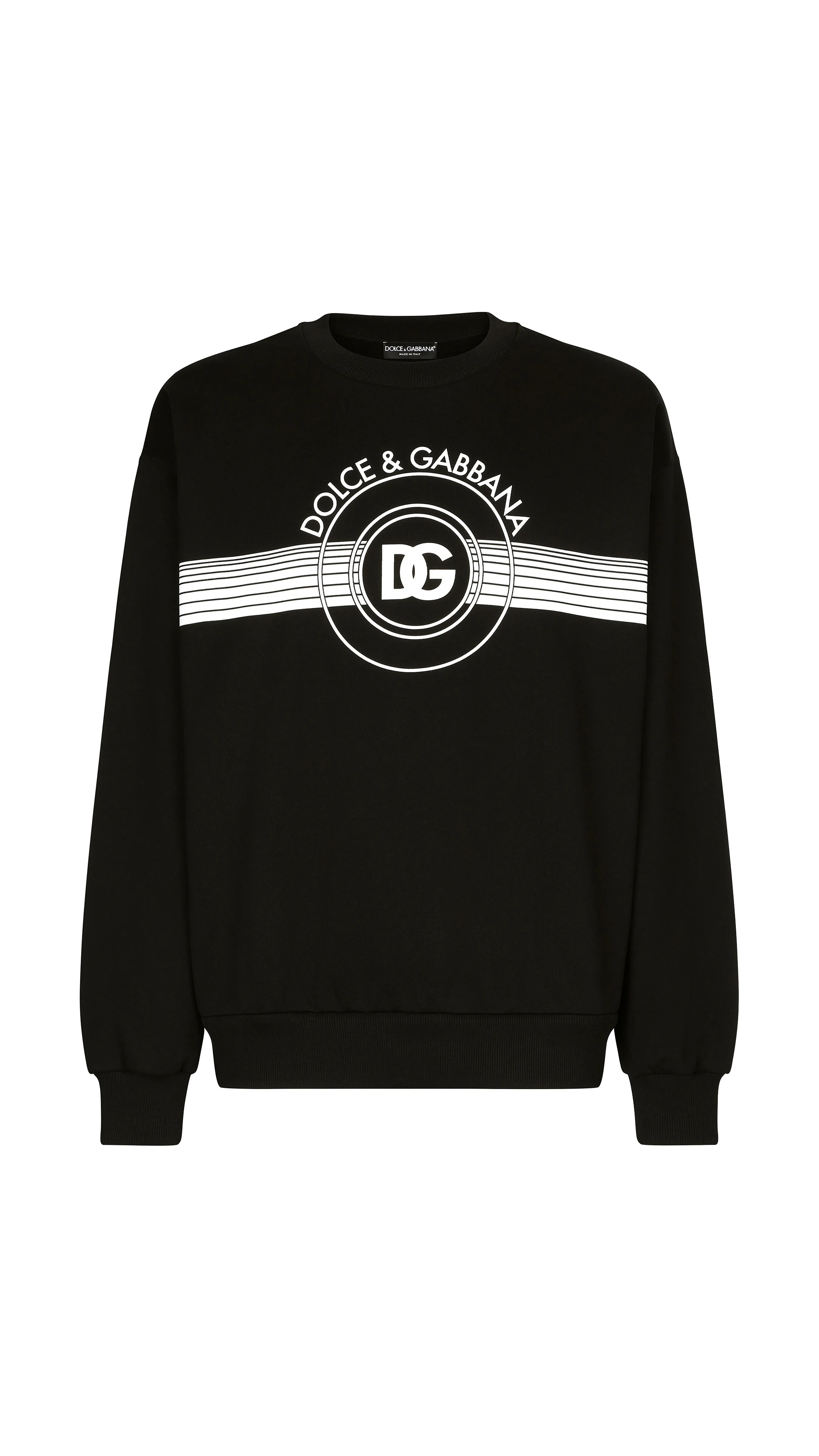 Jersey Sweatshirt with DG Logo - Black/White