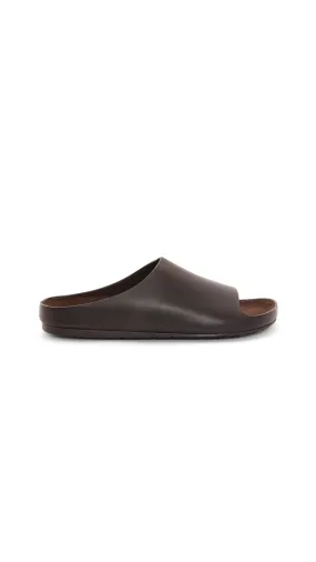 Lago Sandal In Calfskin - Dark Brown