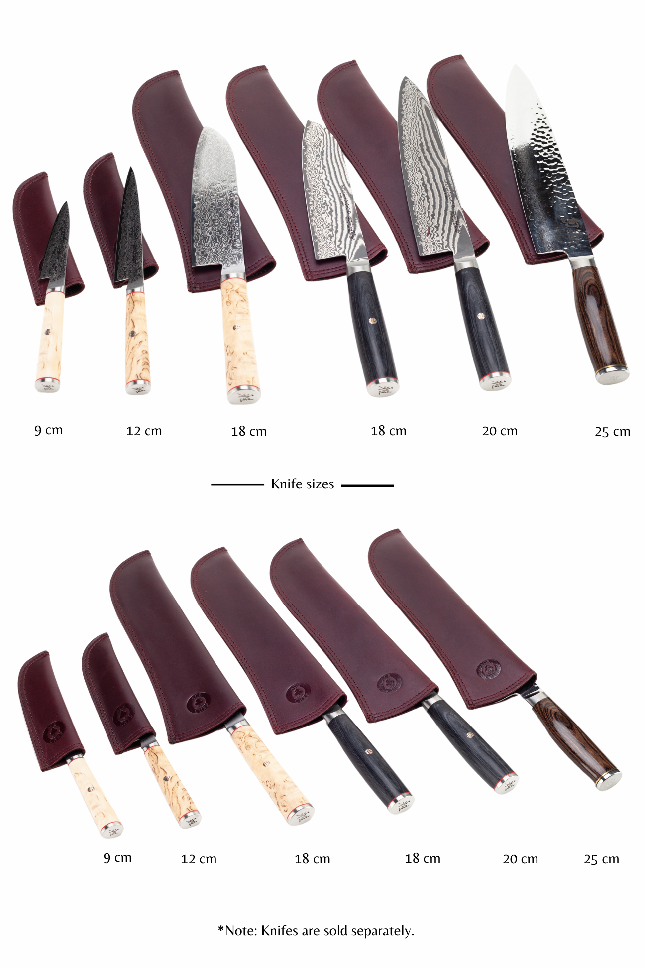 Leather Knife Protector- Bordo