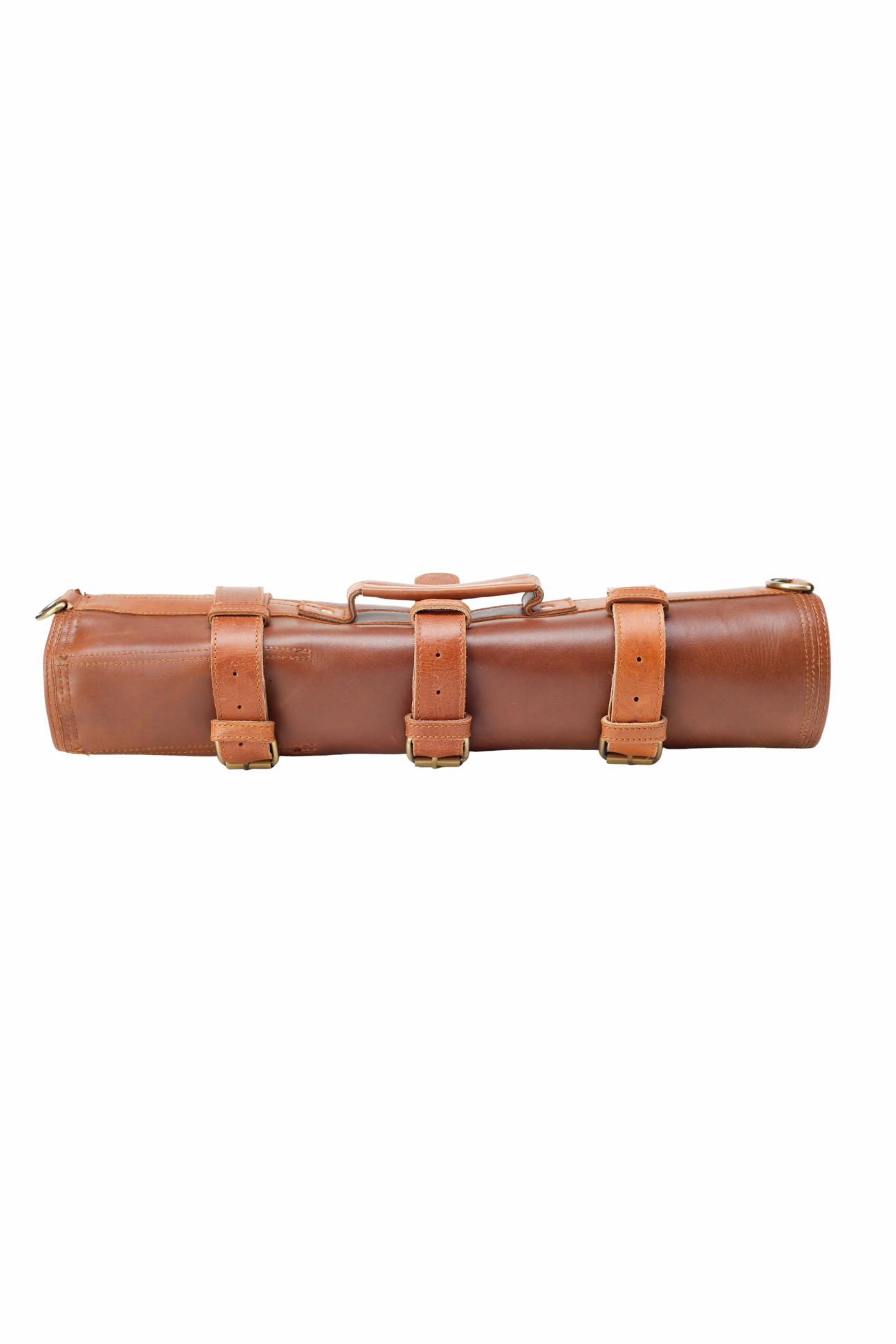 Leather Knife Roll- Brown and Tan