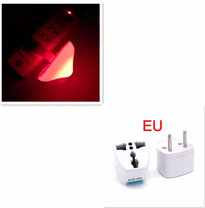 LED Night Light Mushroom Wall Socket Lamp EU US Plug Warm White Light-control Sensor Bedroom Light Home Decoration