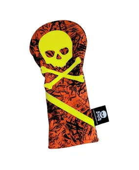 Limited Edition! Printed Hunting Camo and Neon leather Skull & Bones Fairway Wood Headcover