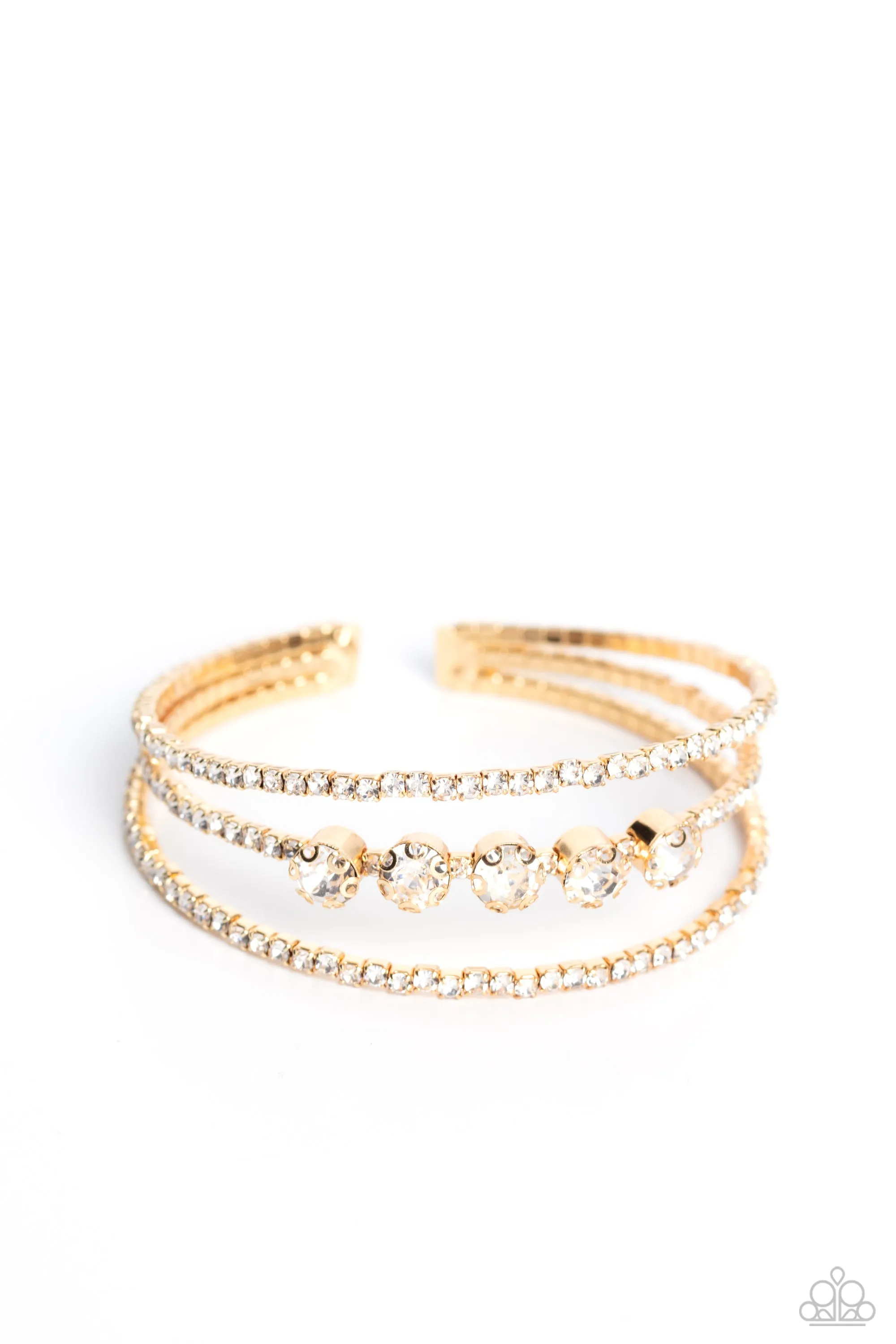 Lucid Layers - Gold ~ Paparazzi Bracelet