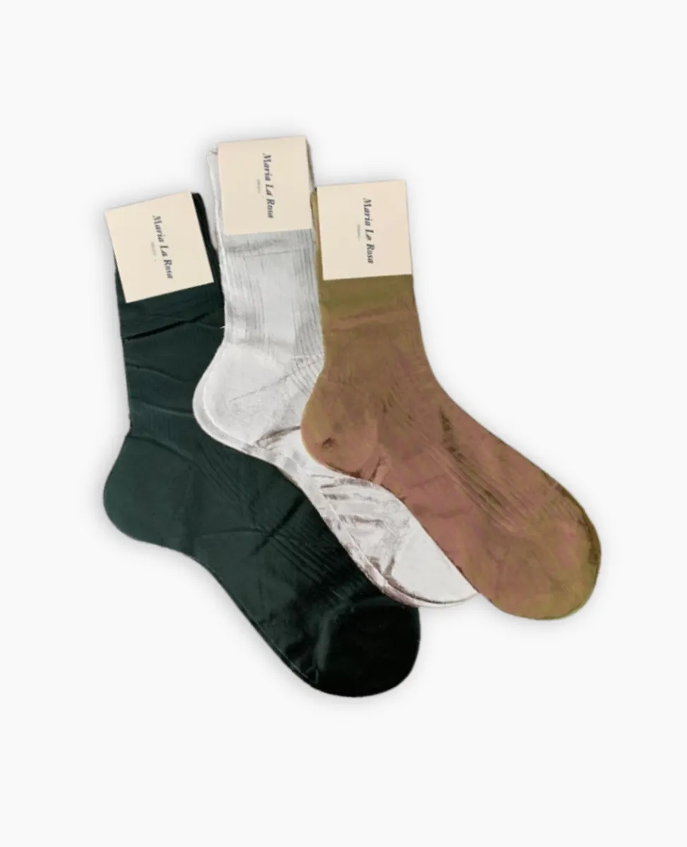 Maria La Rosa Cipresso Silk Socks