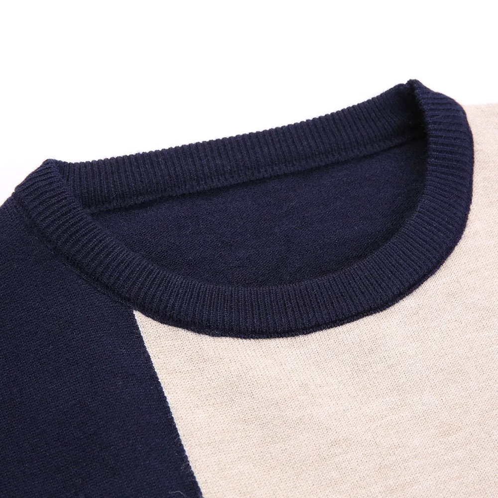 Men's Winter Luxury Standard Wool Knitted O-Neck Jersey Pullover