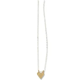 MINI HEART CHARM NECKLACE IN GOLD