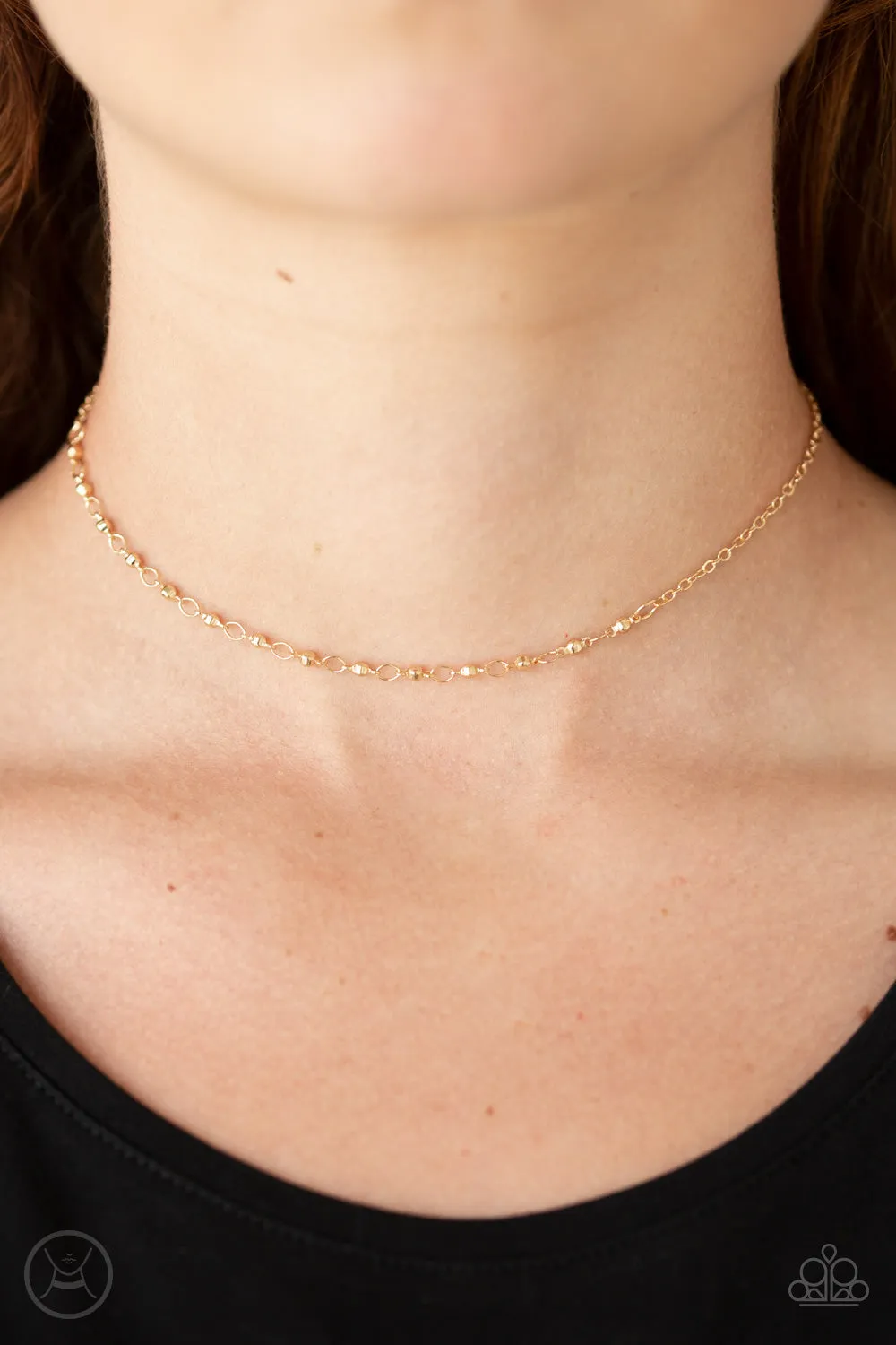 Paparazzi Accessories - Take A Risk - Gold Choker