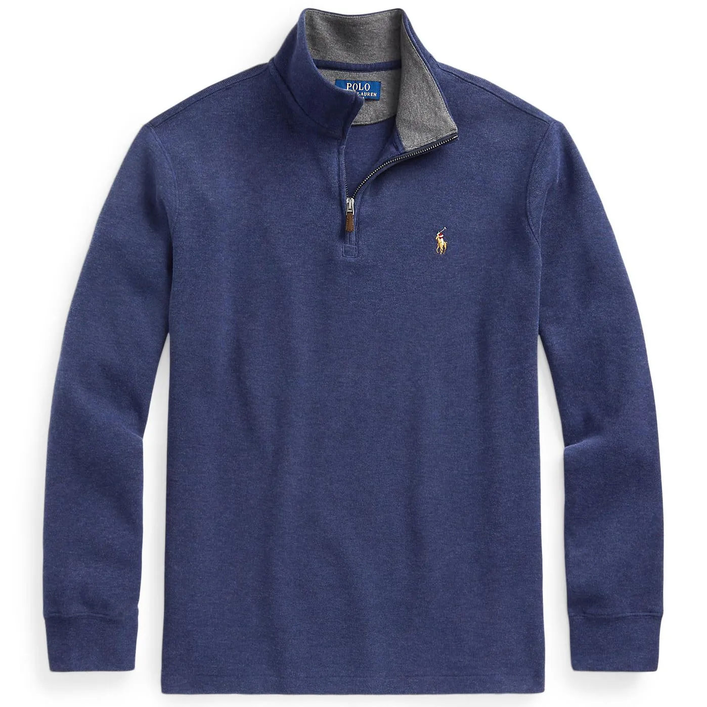 Polo Golf Cotton Half Zip Spring Navy Heather - AW23