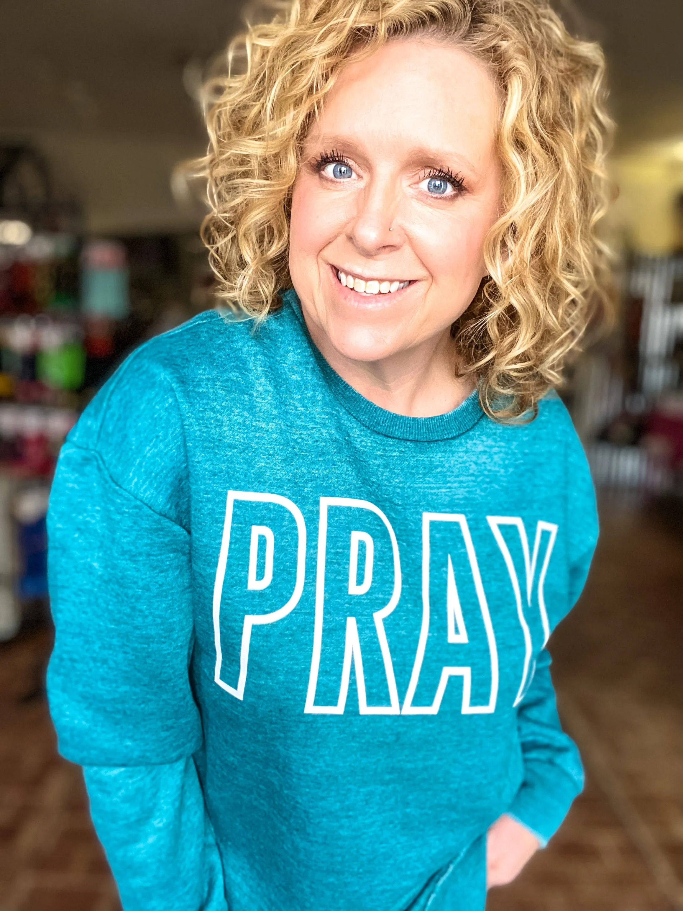 Pray Cozy Vintage Fleece Premium Sweatshirt