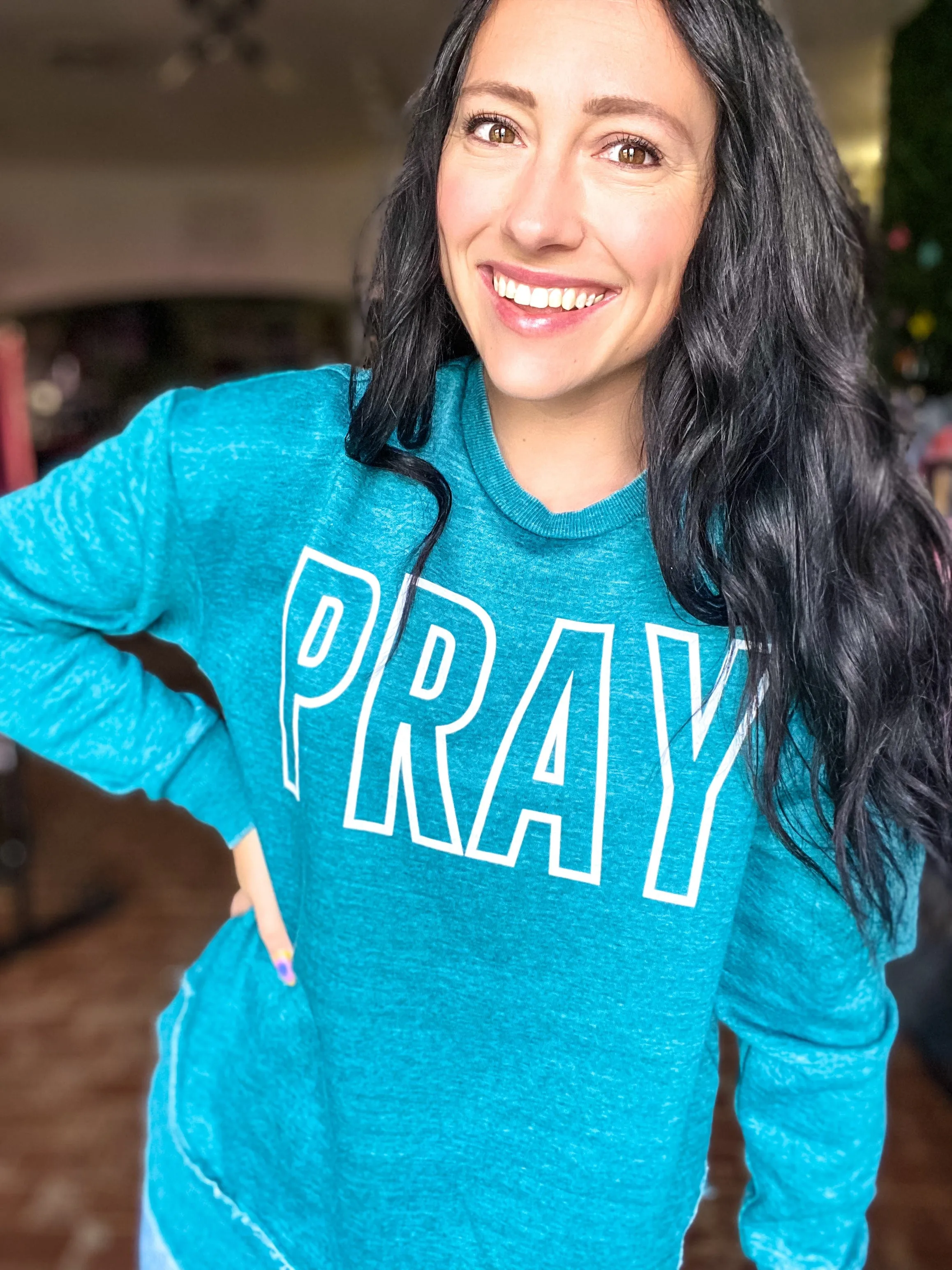 Pray Cozy Vintage Fleece Premium Sweatshirt