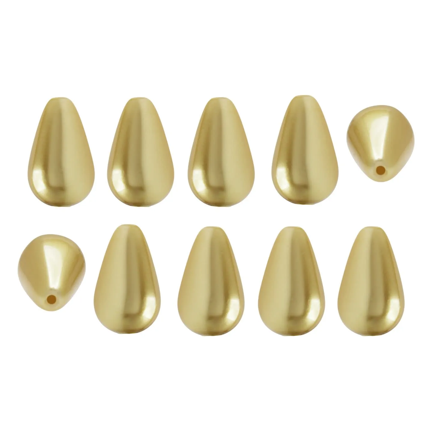 Preciosa Crystal Nacre Pearl, Pear 10x6mm, Vanilla (1 Piece)