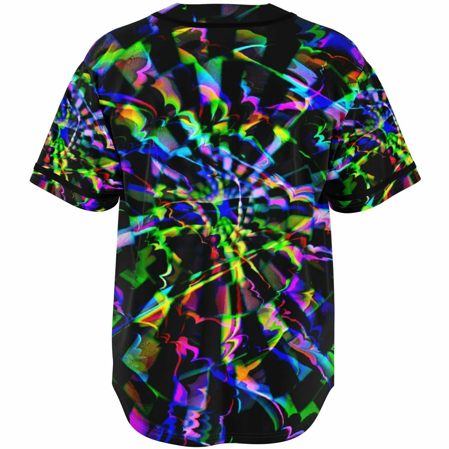 Rainbow Glitch Rave Ready Baseball Jersey