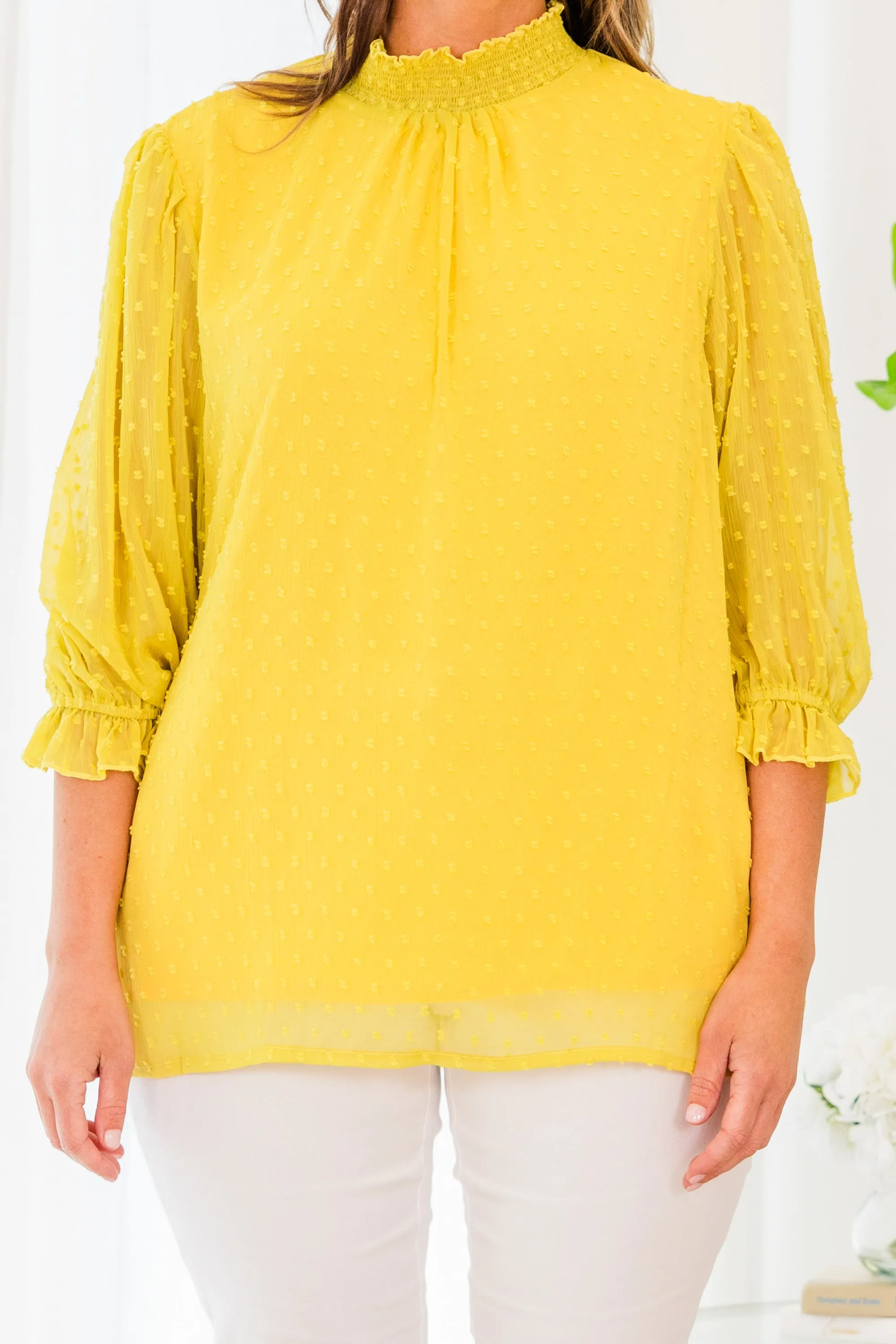 Ready For Class Blouse, Mustard