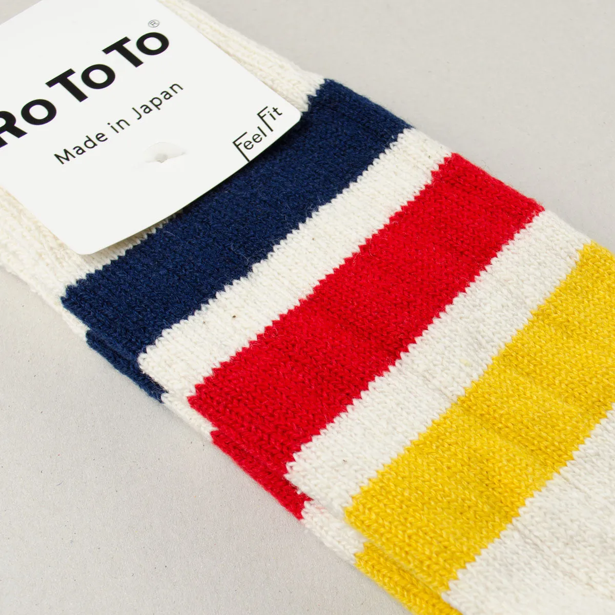 RoToTo - Park Stripes Socks - Ivory