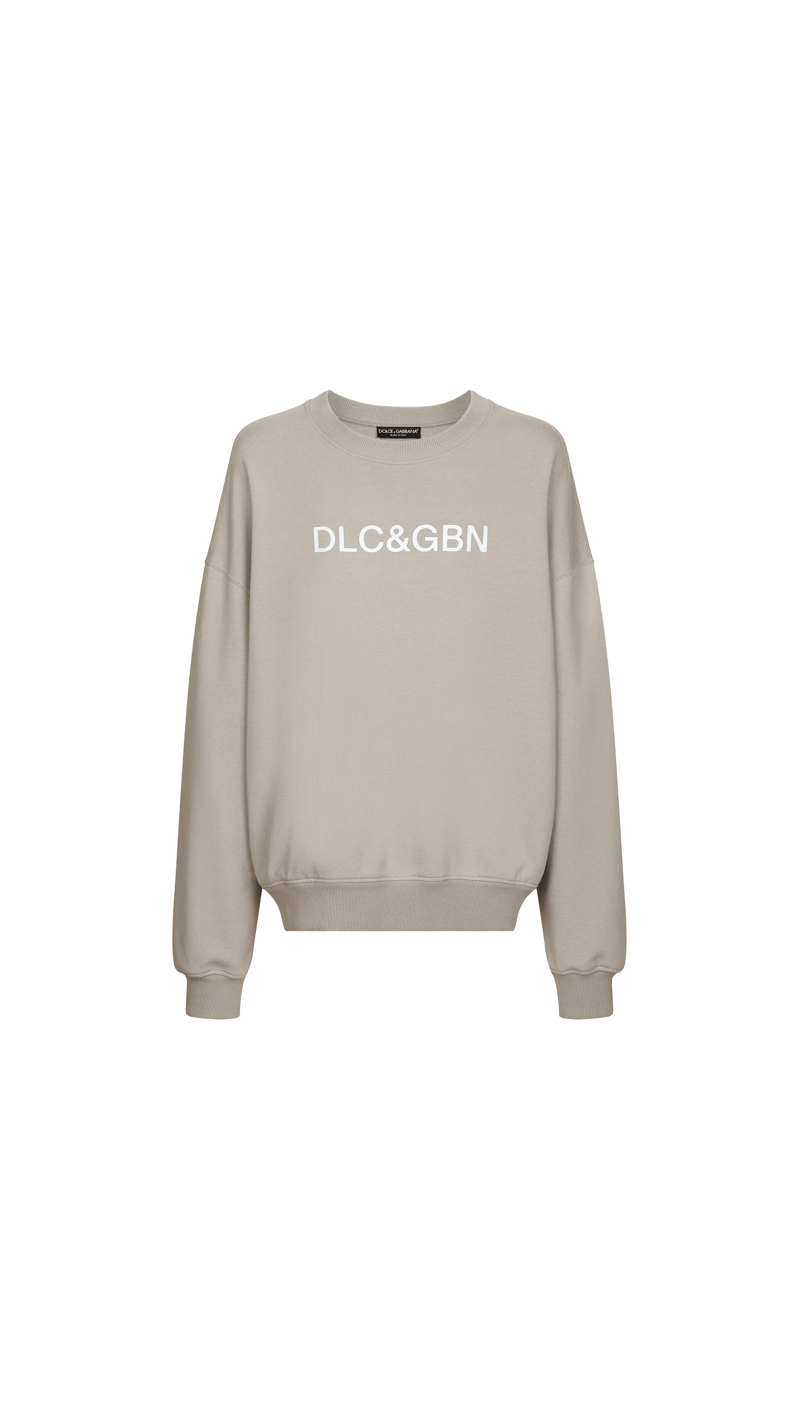 Round Neck Sweatshirt with Logo - Grey