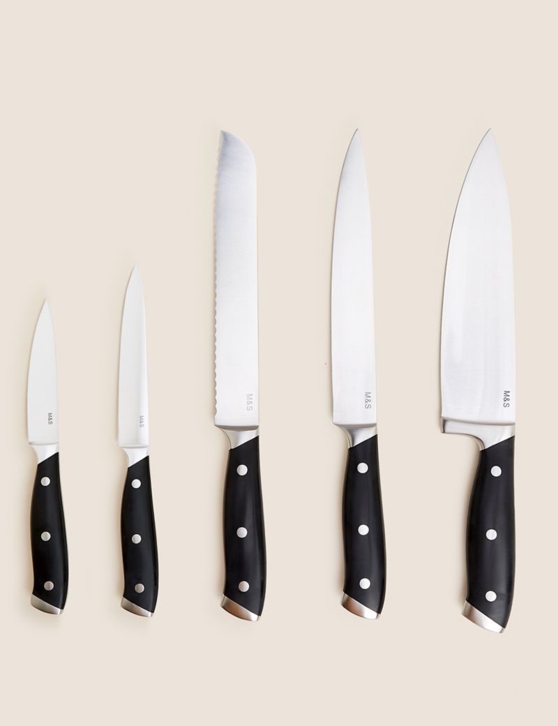 Set of 5 Triple Rivet Knives