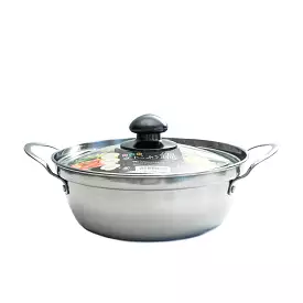 Shikisai Stainless Steel Pot with Lid & Handles