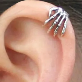 Skeleton Hand Ear Clip Without Ear Hole Strange