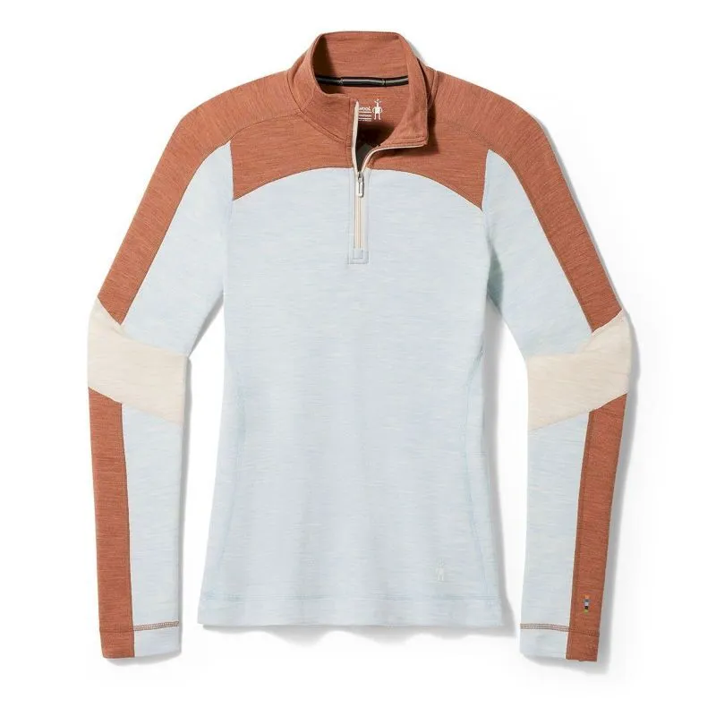 Smartwool  Classic Thermal Merino Base Layer Colorblock 1/4 Zip - Intimo lana merinos - Donna