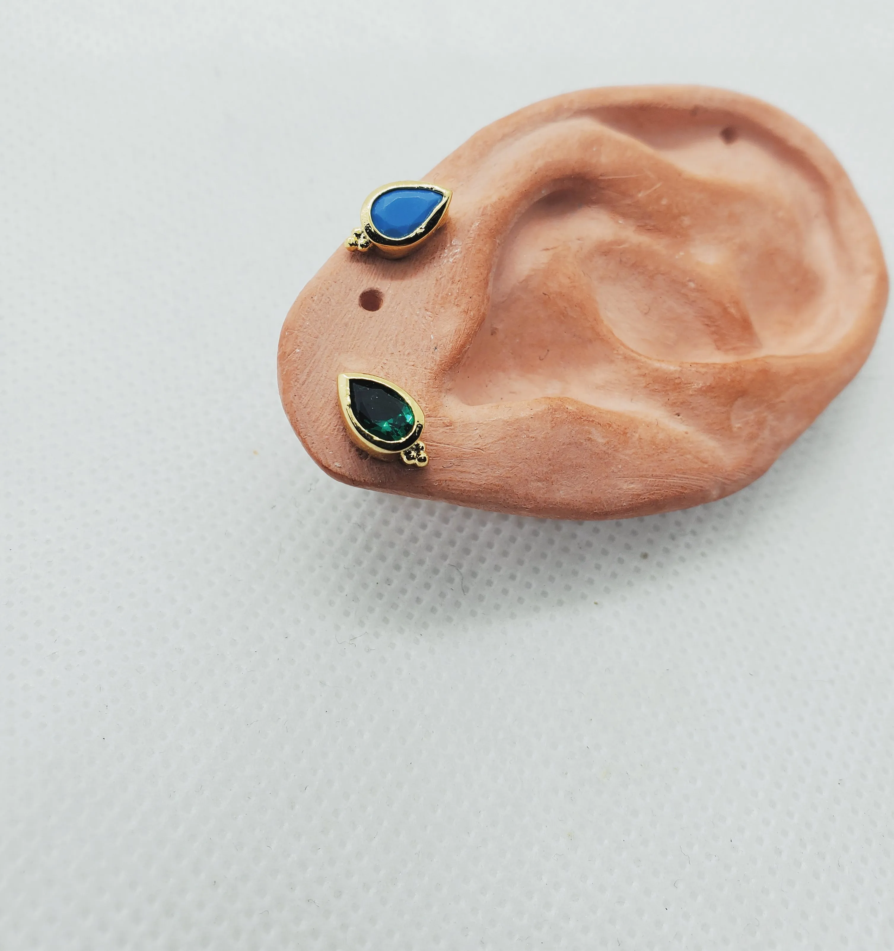 Stone Teardrop Studs